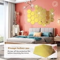 thumbnail image 4 of Laklulu Pegatinas de pared de espejo l para dormitorio, sala de estar, material acrílico 3D, decoración de pared DIY, 4 of 5
