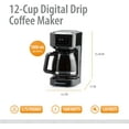 thumbnail image 2 of 12-Cup Digital Touchscreen Drip Coffee Maker - Programmable Automatic Coffee  with  Warm Setting, 2 of 7