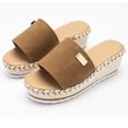 thumbnail image 4 of Wide Sandals for Women,Womens Walking Sandals,Comfortable Sandals for Women,Summer Sandals,Sandals for Women Sandals Lightweight Non- Beach Pool Slope Heeled Slippers High Heeled Sandals,Brown,7.5, 4 of 6