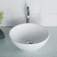 thumbnail image 2 of KRAUS Elavo Round Vessel White Porcelain Ceramic Bathroom Sink, 14 inch, 2 of 8