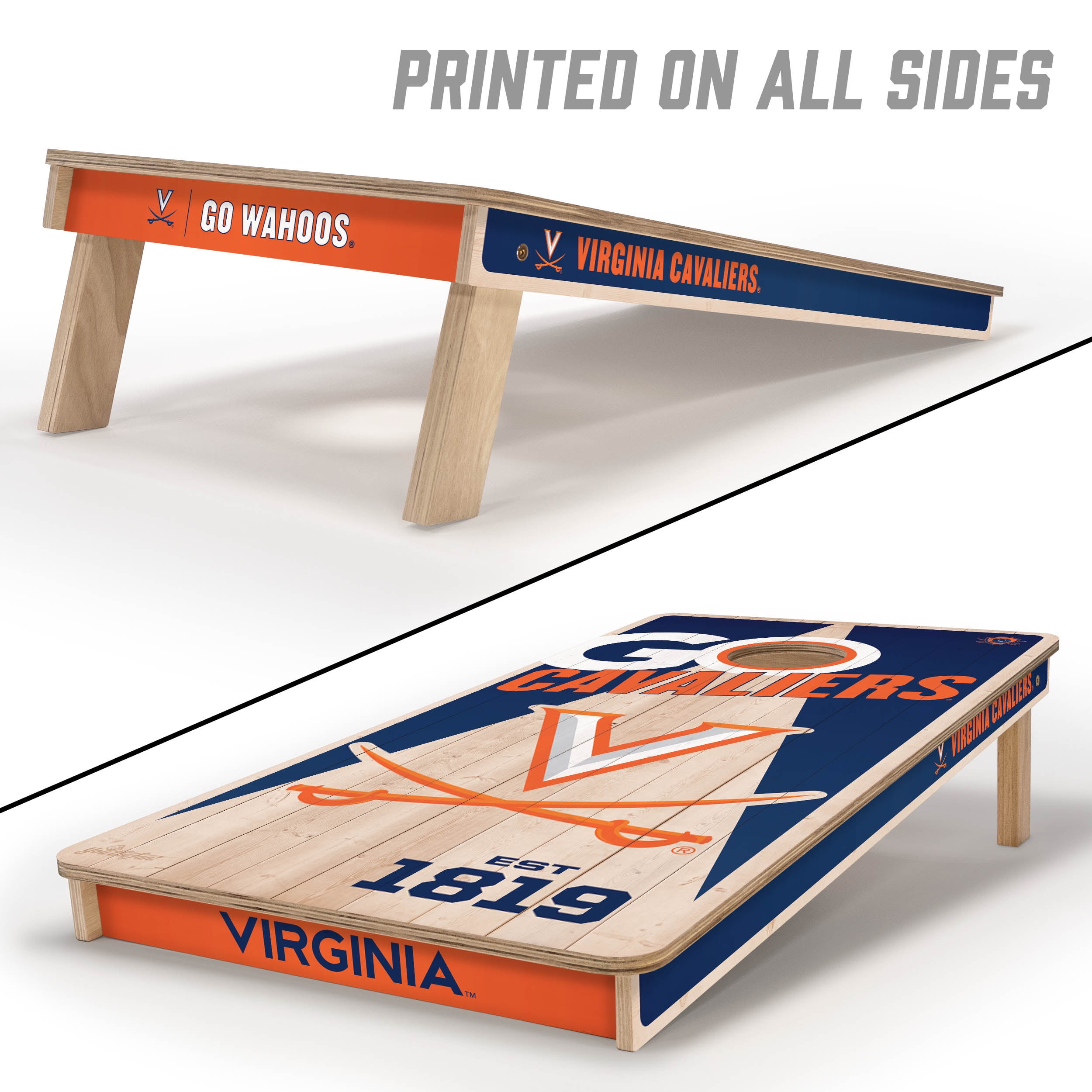 YouTheFan NCAA Virginia Cavaliers 2' x 4' Cornhole Game No Bags