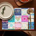 thumbnail image 5 of Pioneer Flower Floral Print Pattern Summer Placemats Table Placemats Set Of 4-Linen Kitchen Washable Placemats Table Mats 12x18 Inch Non-Slip Heat Resistant, 5 of 6