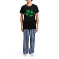 thumbnail image 4 of CafePress - Feeling Lucky? Women's Dark Pajamas - Women's Short Sleeve Print T-Shirt and Pants Dark Cotton Pajama Set, 4 of 7