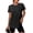Charcoal Black, variant on Womens Workout Tops Short Sleeve Activewear T-Shirts Quick Dry Breathable Gym Running Yoga Athletic Wear