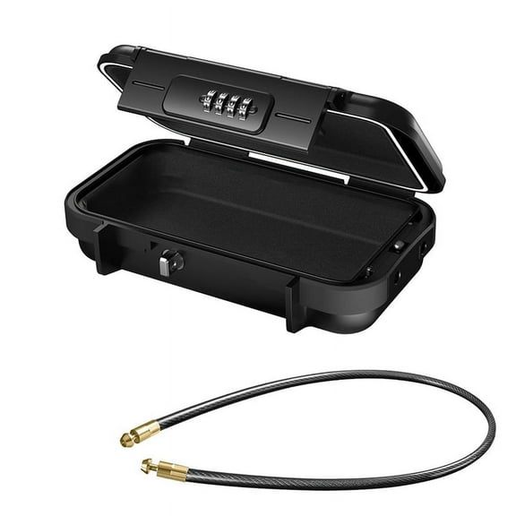 Portable Waterproof Mini Safe, Beach Travel Safe, Combination Safe Anti-Theft Lock Box with Detachable Wire Rope