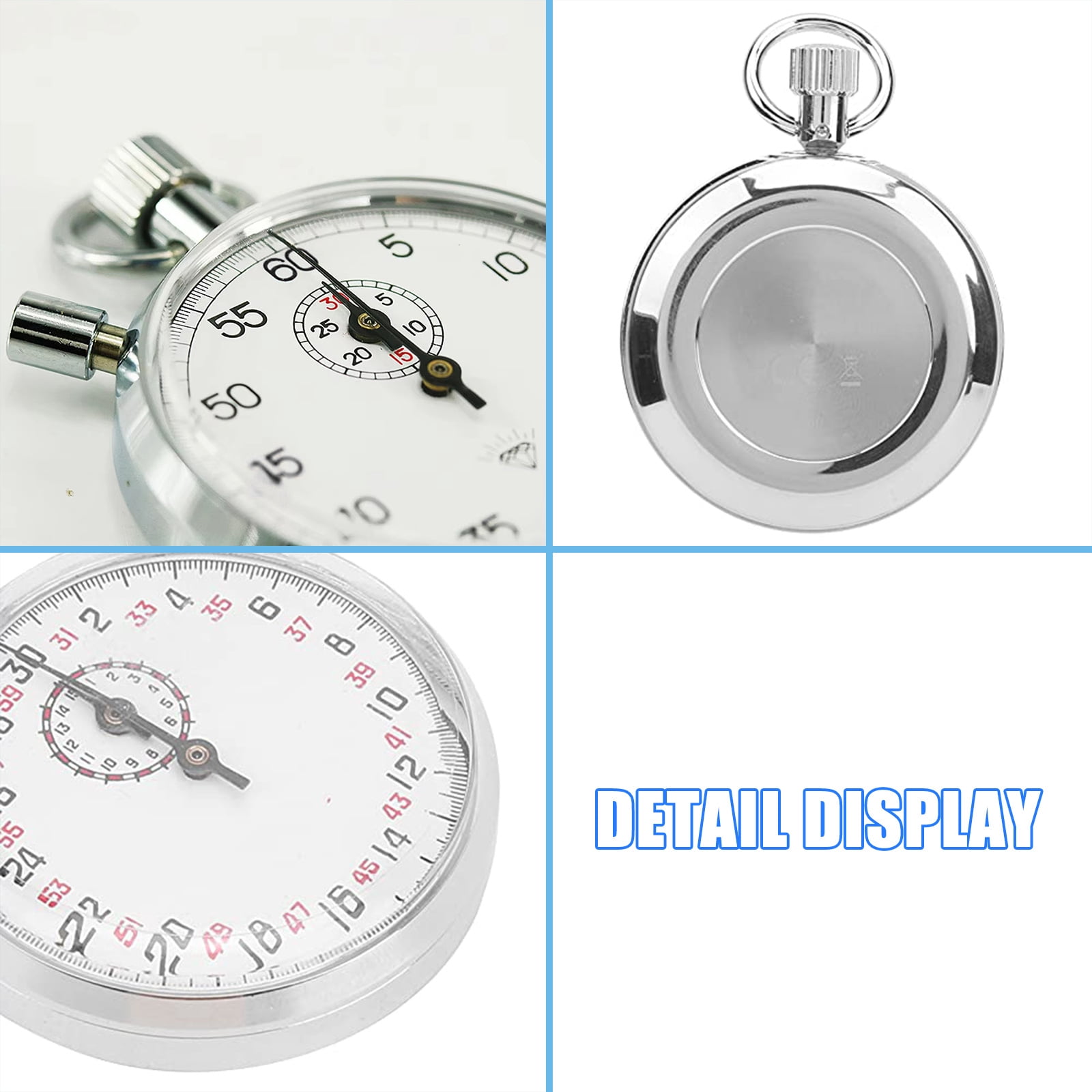 BIBABLYKE Manual Mechanical Sports Chronograph Stopwatches Mechanical Sports Timers for Track and Field Timing With Analog Display