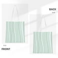 thumbnail image 3 of YFYANG Reusable Cotton Canvas Tote Shopping Bag, Green Line Design Washable Portable Grocery Bag for Daily Travel, 3 of 8
