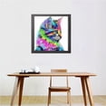 thumbnail image 2 of 12 * 12 inches/30 * 30cm DIY 5D Diamond Painting Kit Colorful Cat Pattern Resin Rhinestone Mosaic Embroidery Cross Stitch Craft Home Wall Decor, 2 of 8