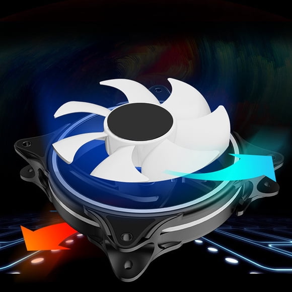 Minkissy Cooling Fans PC Cooling Fan Multi-colored 7-Blade Design for Gamers 1Set
