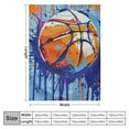 thumbnail image 4 of Chilfamy Basketball Blanket Flannel Throw Blanket for Gifts for Women Men Girls Boys All Seasons Super Soft Cozy Throws Blanket for Couch Sofa Bed Office 60x80in, 4 of 6