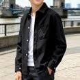 thumbnail image 2 of GiLiling Boys Denim Shirt Long Sleeve Button Shacket Western Shirts Regular Fit Cowboy Casual Lightweight Blouse (Black, B), 2 of 5