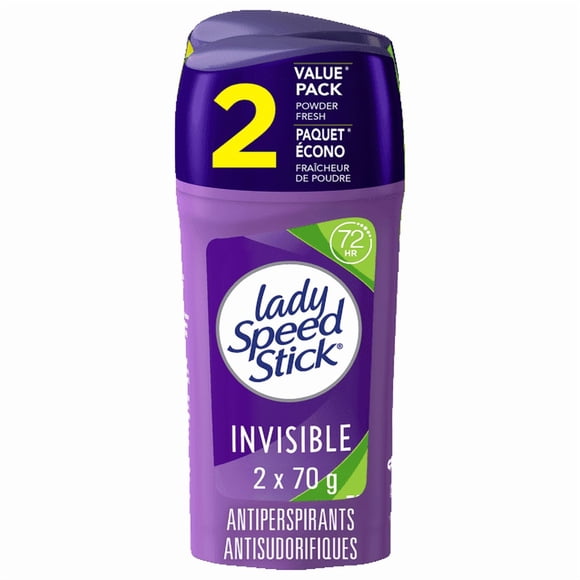 Lady Speed Stick Antiperspirant Deodorant, Powder Fresh Scent, 70 g (2 Pack)