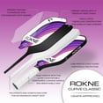 thumbnail image 6 of Rokne Curve Classic Fiberglass Pickleball Paddle Long Handle Racket with Pro Grit Texture, Northern Sky, 6 of 12