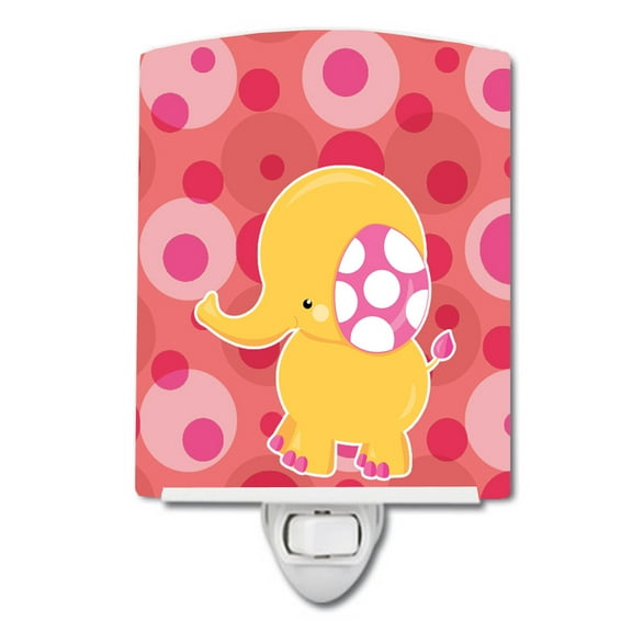 Caroline's Treasures BB6828CNL Girl Elephant Ceramic Night Light, 6x4x3", multicolor