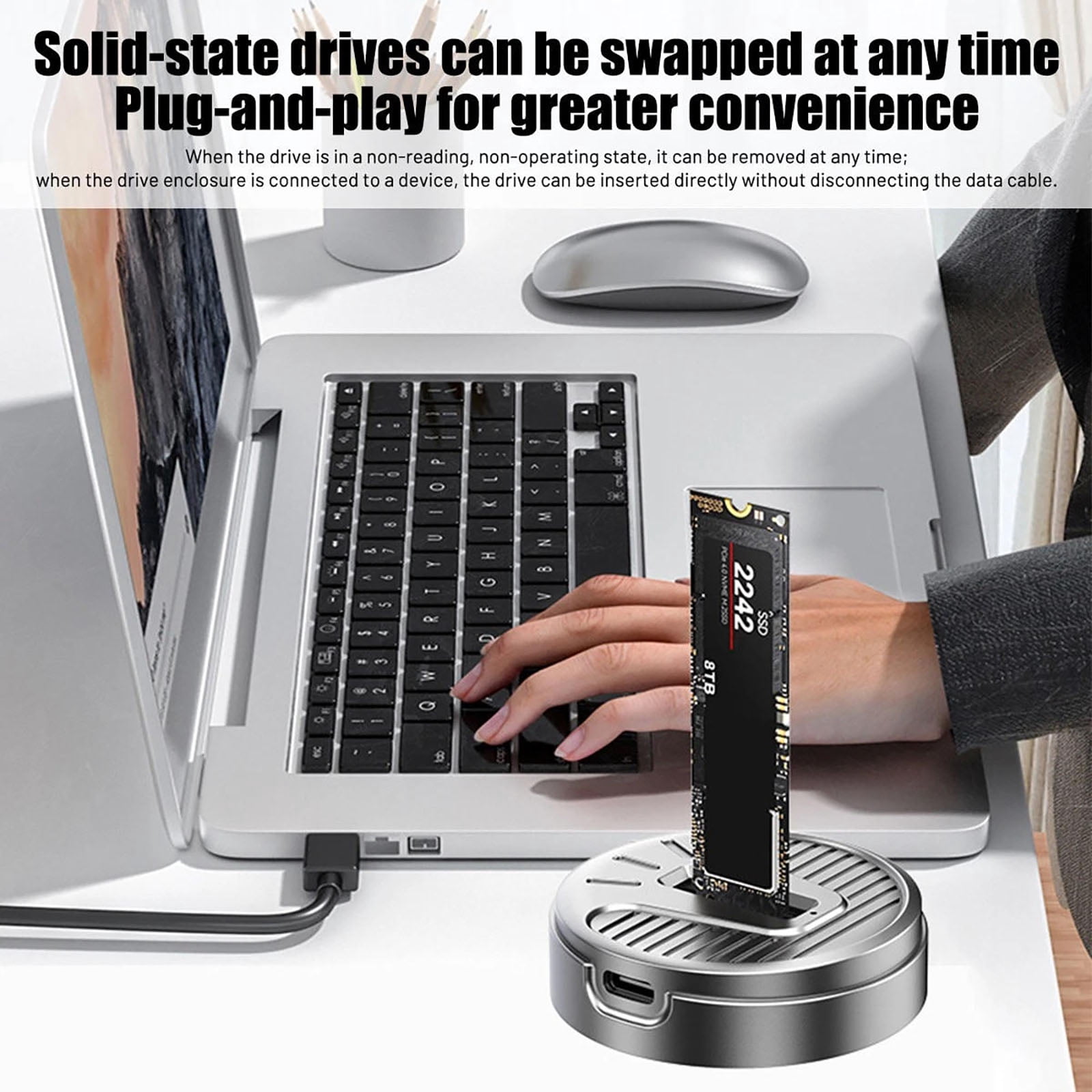 JIAHAOO M Key M&B Key M.2 SSD Dock Type-C 3.1 Hot Swap Function For 8TB SSD External Data Reading Application
