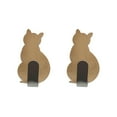 thumbnail image 1 of Visland 2Pcs Hook Sturdy Strong Adhesive Cat Design Stainless Steel Sticky Hook for Kitchen, 1 of 8