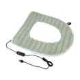 thumbnail image 1 of Fdksdf Asiento de inodoro de felpa con calefacción y termorregulación USB para invierno, lavable para el hogar, termostato de velocidad, cojín de felpa, 1 of 5