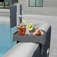 thumbnail image 4 of Adjustable Tray Table Clip On Pool Cup Holder Phone Holder Nonslip Spa Drink Tray Side Table For Outdoor Inflatable Pools, 4 of 6
