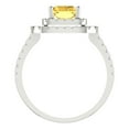 thumbnail image 4 of Halo Engagement Ring for Women - 2.62ct Natural Citrine in 14K White Gold Promise Ring, 4 of 6