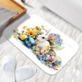thumbnail image 6 of 1pc Easter Rabbit with Flowers Absorbent Non-Slip Bathroom Thickened Flannel Rug Decor,Soft,Quick Drying,Suitable For Indoor/outdoor Use,Bathrooms,Bedrooms,Kitchens,Terrace,Laundry Rooms,16"x24", 6 of 9