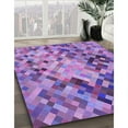 thumbnail image 3 of Ahgly Tapis Rond Lavable en Machine Intérieur Transitionnel Heliotrope Violet, 6 Pieds Rond, 3 of 7