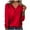 Red, variant on Giftesty Womens Shirts Plus Size Women's Long Sleeve Summer V Neck Sexy Casual Tops Regular Blouse Tops