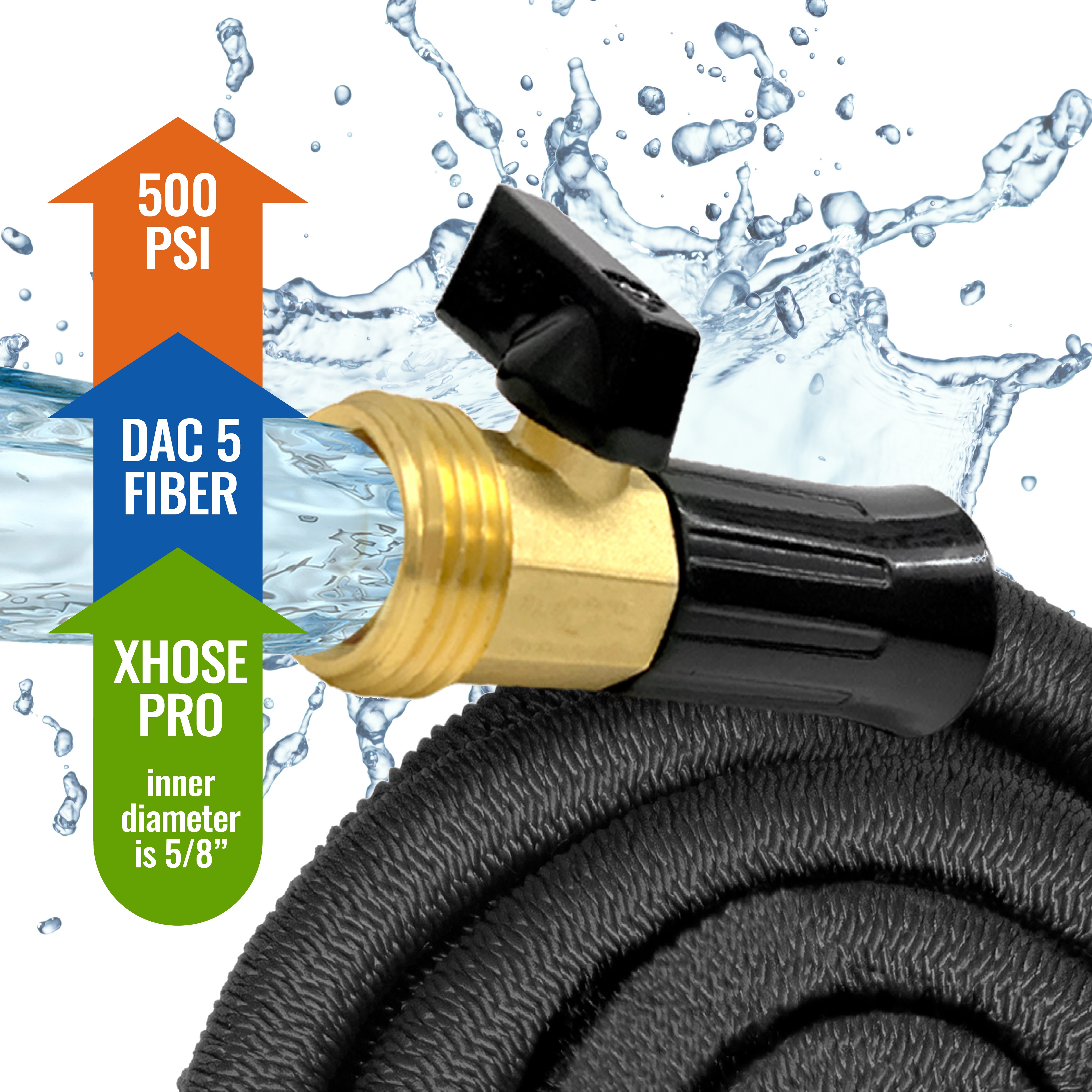 Xhose Pro 50 Ft Expandable Garden Hose, Heavy Duty Flexible photo 5