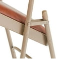 thumbnail image 5 of (4 Pack ) NPS 1200 Series Premium Vinyl Upholstered Double Hinge Folding Chair, Honey Brown, 5 of 6