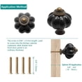thumbnail image 6 of Minzimin 4pcs  Pumpkin Knobs, Vintage Ceramic Cabinet Knobs | Dresser Knobs, Drawer Knobs, Door Knobs, Drawer Pulls, Dresser Handles with Mounting Screws, 6 of 8