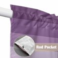 thumbnail image 2 of Geometric Purple Kitchen Window Curtains, Swag Curtains Valance for Bedroom Living Room Bathroom, Solid Ombre Geometric Modern Stripe Rod Pocket Window Treatment Curtain Block Drapes 2 Panels 36"x63", 2 of 9