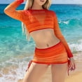 thumbnail image 4 of Goodtrade8 Bikini Swim Suit Two Piece for Women Long Sleeve Swim Coverage Solid Color Beach Womens Swimwear, 4 of 8