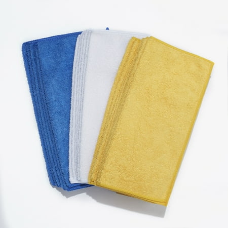 Mainstays Microfiber Dish Cloths 18 Pack Solid Multiple Colors Mainstays Microfiber Dish Cloths 18 Pack Solid Multiple Colors