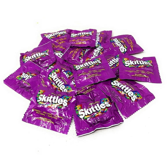 Skittles Wild Berry Flavor Candy Coated Chewy Mini Fun Size Fruit Chew, 25 Pieces, 1 lbs