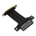 thumbnail image 1 of PCIE 4.0 X4 Extender Riser Cable, High Speed Flexible Right Angle PCIE Port GPU Graphic Card Extension Cable, Male 90 Degree to Female 180 Degree 8Gbps Gen 4 GPU Extension Cable, 1 of 7