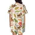 thumbnail image 3 of Picia Monkeys in the Jungle Pajamas Sets for Women Soft Short-Sleeved Pjs with Lounge Shorts Two Piece Sleepwear-Medium, 3 of 9