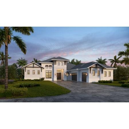 013-4120: Traditional Mediterranean 3 Bed 4 Bath Luxury Home Plan 4120 Sq Ft: Full Blueprints with License to Build by Home Plan Marketplace – Lesuto