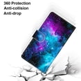 thumbnail image 5 of SaniMore Painted Wallet Case Compatible with Galaxy S23, Stylish PU Leather Shell Magnetic Closure Shockproof Kickstand Case with Wrist Strap for Samsung Galaxy S23, Purple Starry Night, 5 of 9