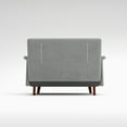 thumbnail image 5 of Artdeco Home Boston Velvet Convertible Loveseat Chair Bed, Gray, 5 of 10