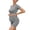 Gray, variant on Womens Maternity Workout Sets Pregnancy Casual Cute Comfy Tracksuit Outfits Summer Slim Fitted Short Sleeve Tops 2 Piece Shorts Set Brown S