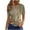 Khaki, variant on Erwazi Print T-Shirt for Women Crewneck Short Sleeve Graphic Tee Top