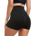 thumbnail image 5 of Women Yoga Shorts Ruched Butt Sport Gym Push up Running Elastic High Waist Shorts Butt Lifting Hot Pants Black/Blue/Rose Red/Purple, 5 of 7