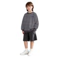thumbnail image 4 of SJLDQY Boys' Striped Sweatshirts Casual Long Sleeve Crewneck Pullover Sweatshirt Fall Winter Outfits Comfy Tops, 4 of 4