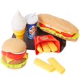 thumbnail image 1 of Los ni?os fingen comida de simulación juguetes casa de juegos para bebés hamburguesa perro caliente patatas fritas juego de cocina juguetes comida rápida educación, 1 of 2