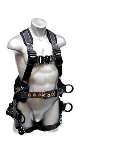 Elk River 67613 Polyester/Nylon PeregrineEX Platinum Series 6 D-Ring Harness with Tongue Buckles Large 