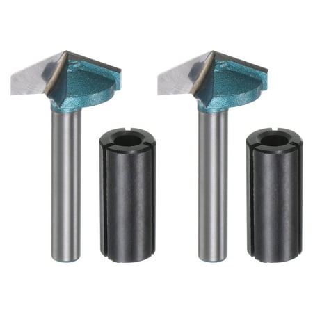 

Uxcell 2set V-Groove Router Bit 0.9 Dia 6mm Shank 135 Degree with Conversion Collet Cyan