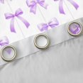 thumbnail image 4 of jejeloiu Chic Bow Knot Blackout Curtains Set of 2 (52x84 Each),Kawaii Cartoon Bowtie Window Curtains,Purple White Curtains and Drapes For Girls Teens,Super Cozy Room Decor, 4 of 6