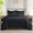 Black Floral, variant on Imperial Homeware 3 Pcs Quilt Bedding Set Reversible Microfiber Coverlet with Pillow Shams for Summer - Lightweight Design Embossed Quilt Bedspread Smooth And Skin Friendly Twin size