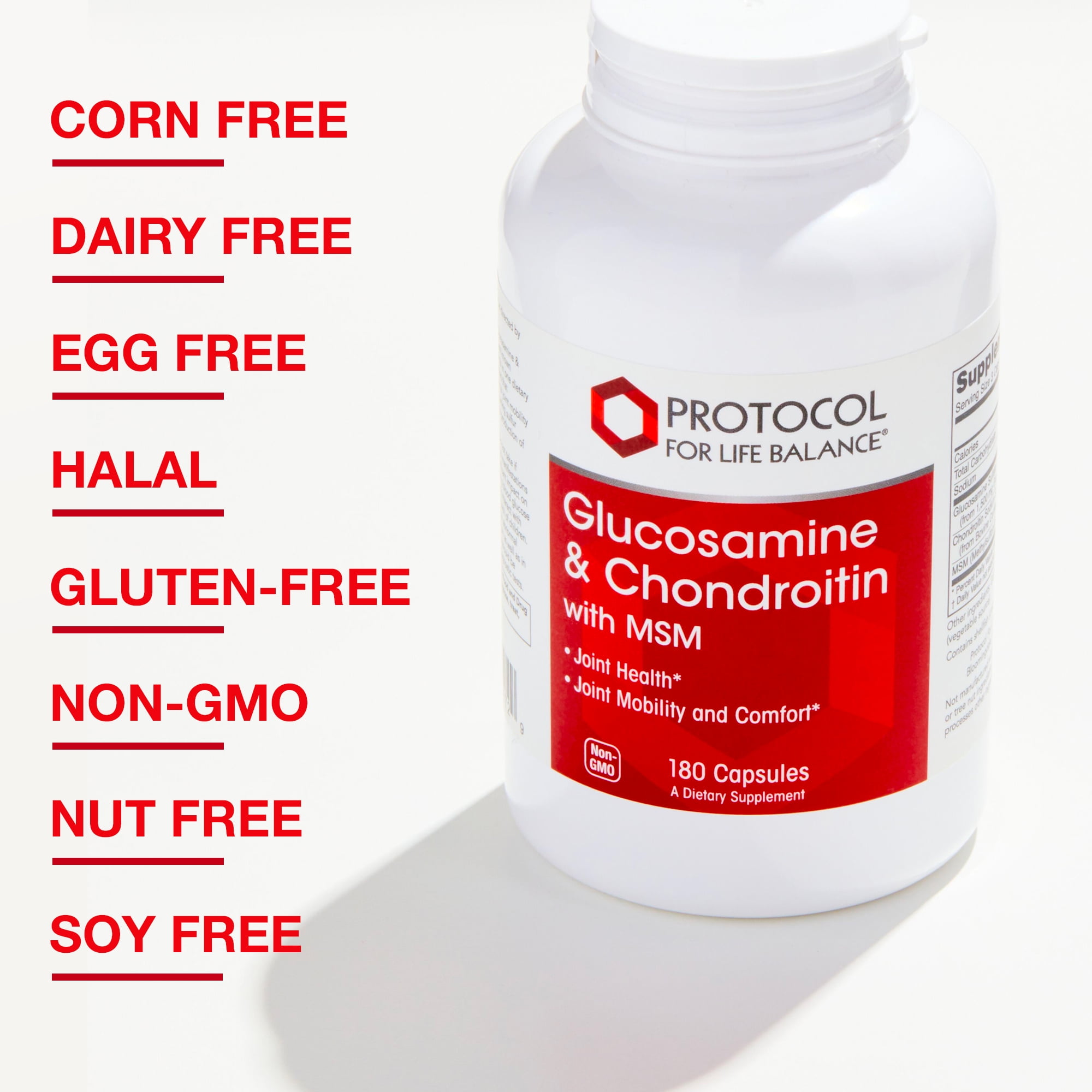 Protocol for Life Balance Glucosamine Chondroitin MSM - Joints - 180 Caps