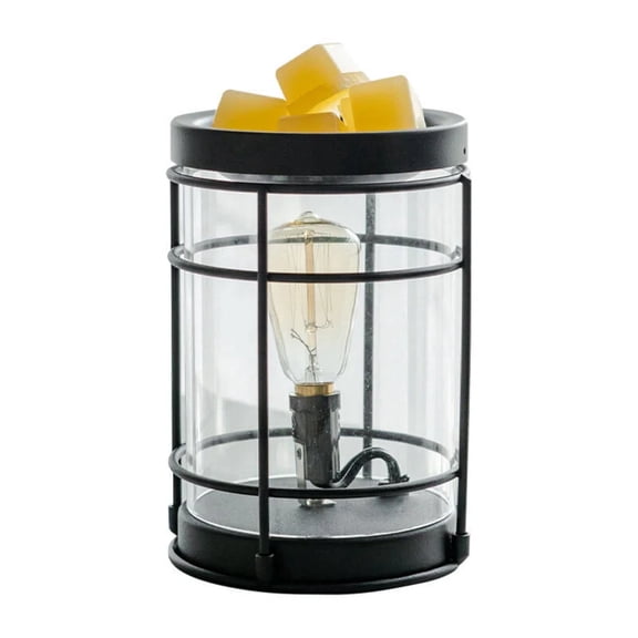 Asoricing Candle Warmer Lamp, Black Metal Electric Candle Lamp, Glass Melter for Scented Wax, Vintage Decor Light,Black