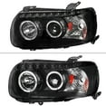 thumbnail image 2 of Dual Halo Projector Headlights w/ SMD LED Light Strip (Black Housing/Clear Lens) Made for and Compatible with 2005-2007 Ford Escape, 2 of 4